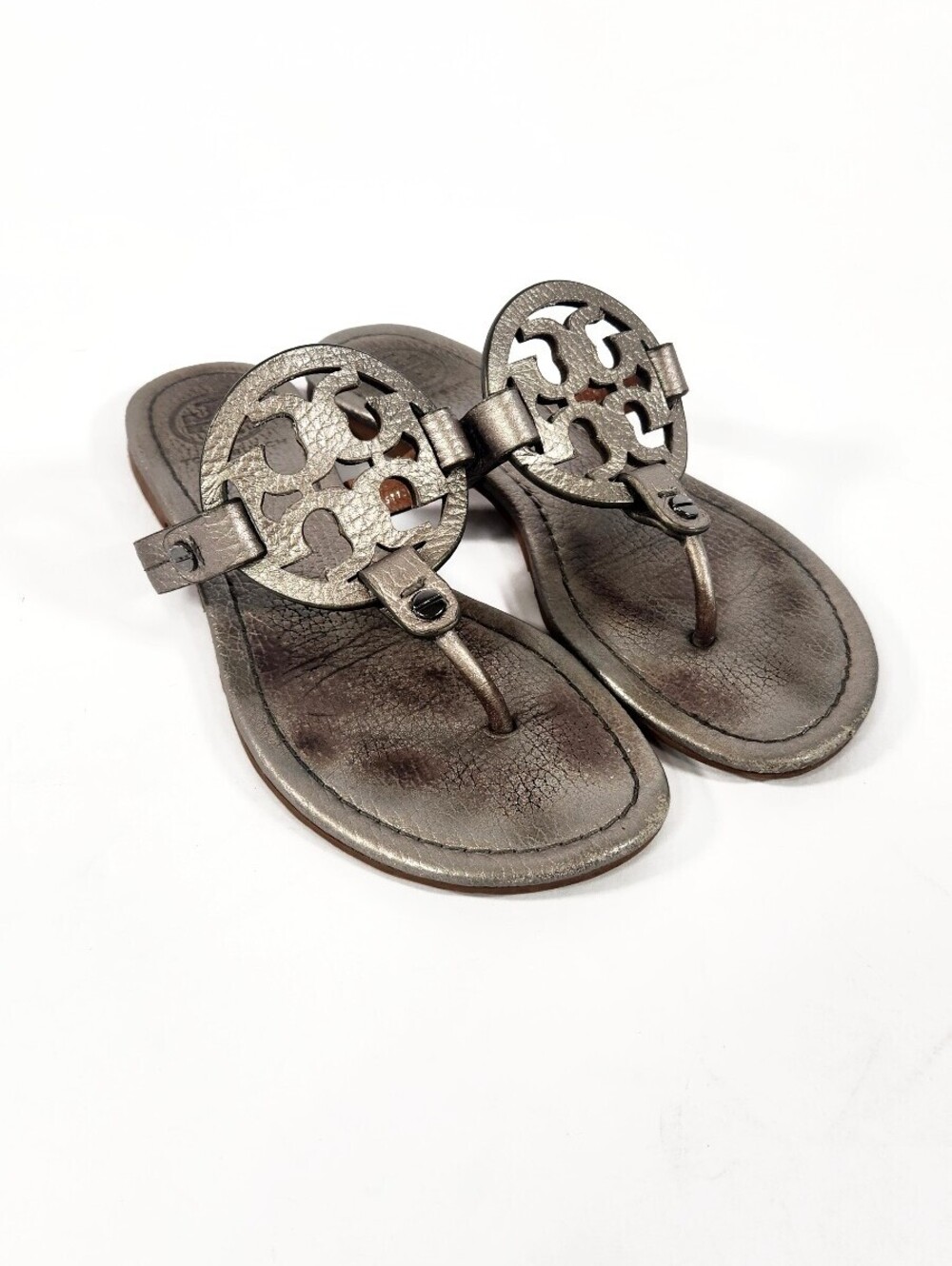 Tory Burch Dark Gray Miller Sandals Size 5.5